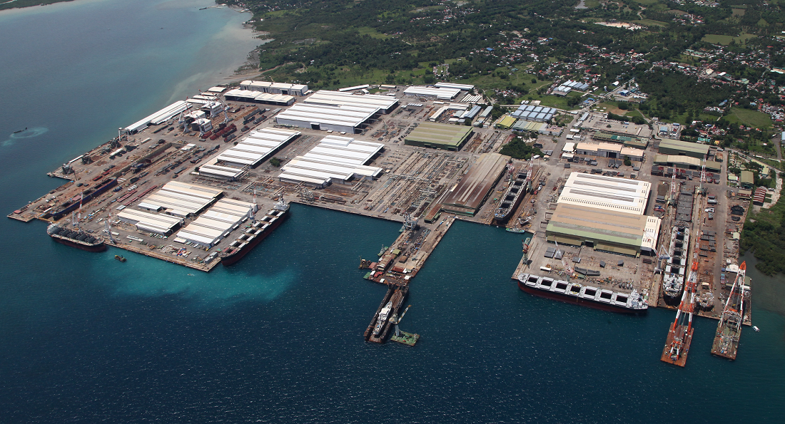 Panoramic view of THI factory where the 300th ship was completed