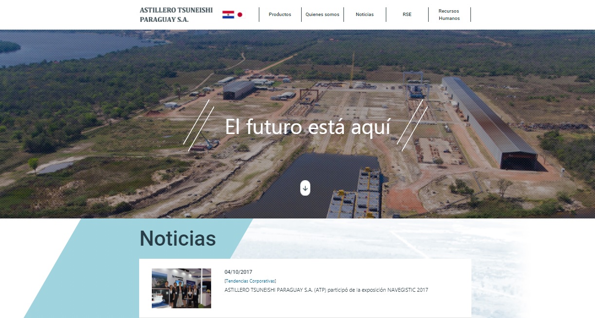 ASTILLERO TSUNEISHI PARAGUAY S.A. が自社ウェブサイトを新たにオープン！