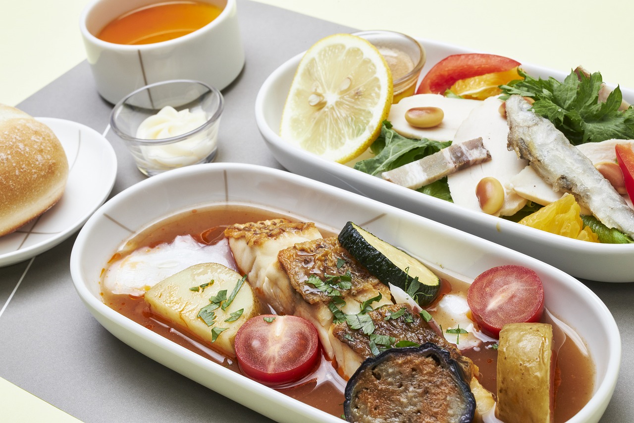 ベラビスタ「エレテギア」の瀬戸内美食が JAL国内線ファーストクラスの機内食に登場！